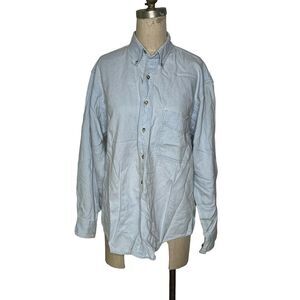 Vintage 90s Land's End Denim Shirt - 15- 15.5